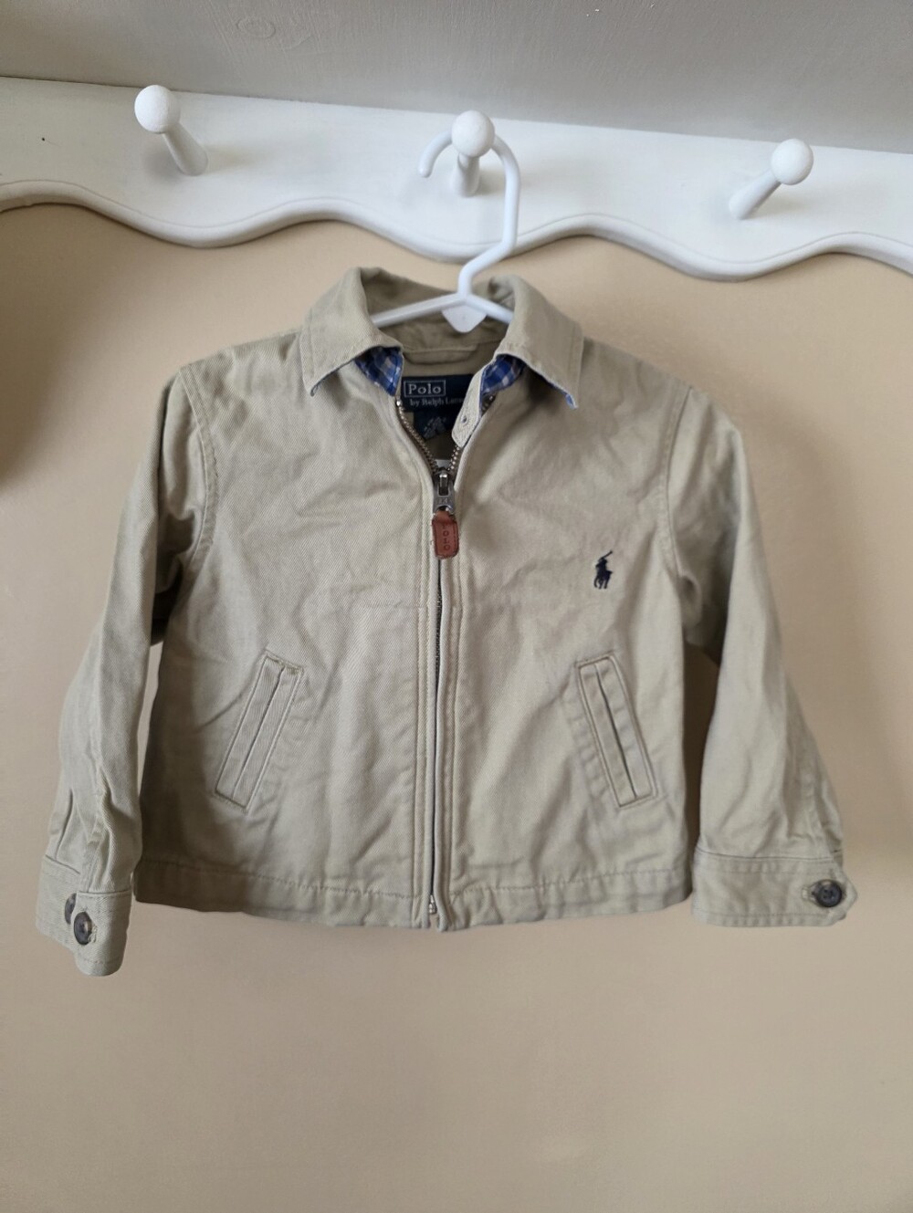 Polo Ralph Lauren Toddler Boys  Harrington Jacket 2T Tan Cotton Twill Preppy